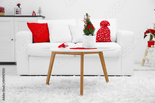 White decorated Christmas i...