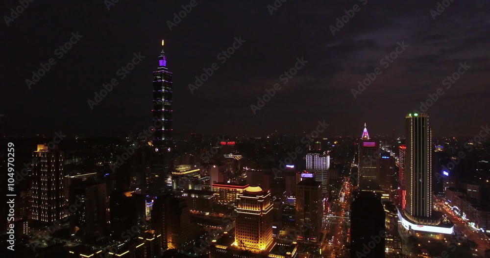 custom made wallpaper toronto digitalAerial veiw of Central of Taipei , Taiwan 