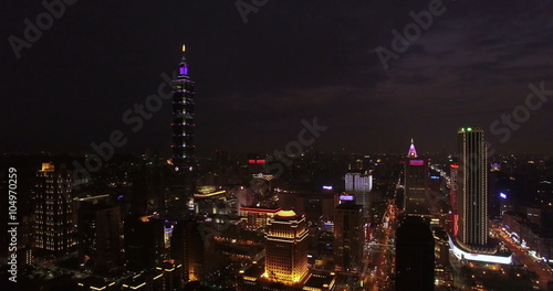 Wallpaper Mural Aerial veiw of Central of Taipei , Taiwan  Torontodigital.ca