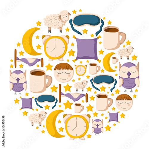 Round sleep background