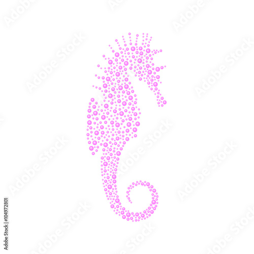 Seahorse in pink design 