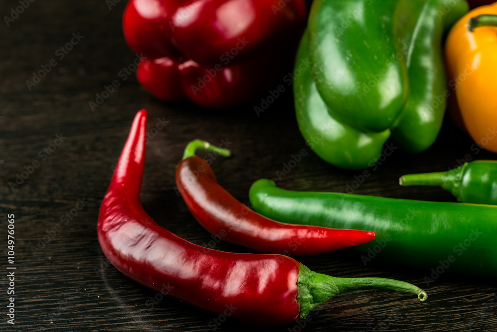 Fresh vegetables Colorful peppers