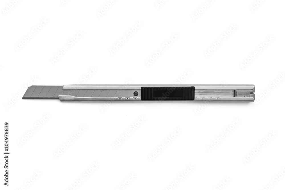 A box cutter isolated on white background with clipping path A box cutter isolated on white background with clipping path