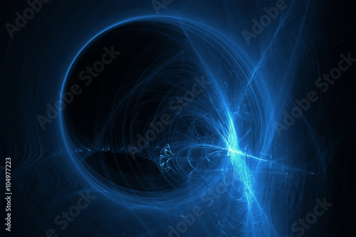 blue glow energy wave.