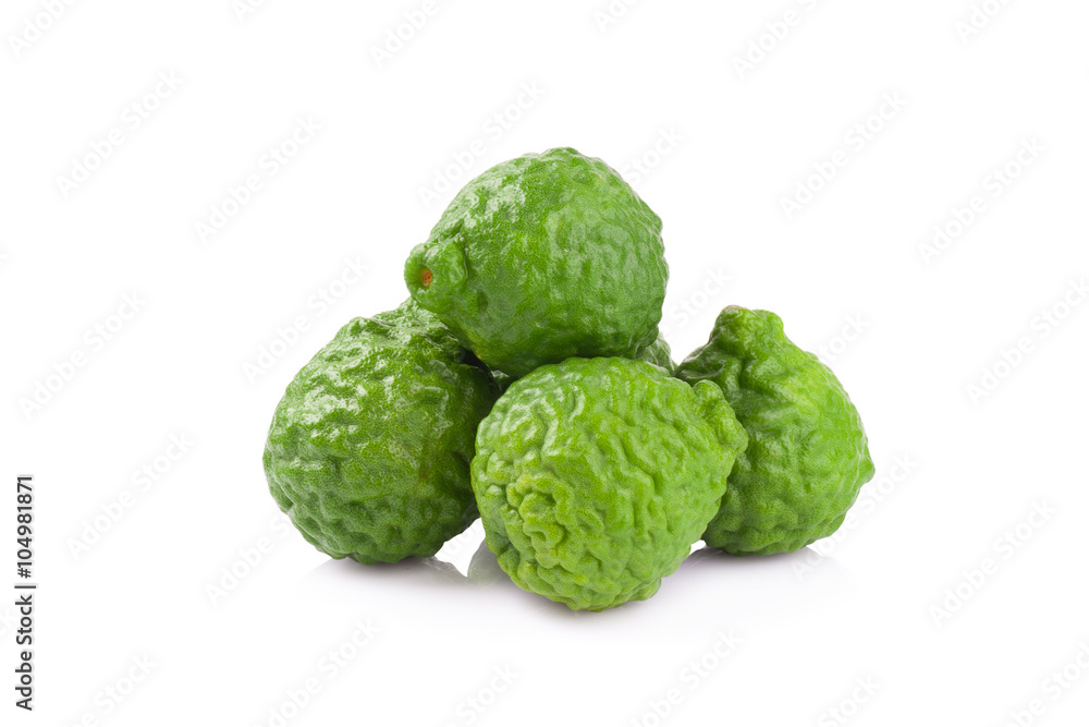 Fototapeta premium Bergamot fruit on white background.