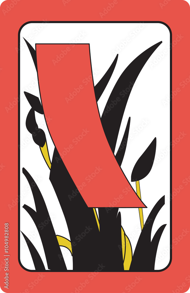 Naklejka premium 화투 일러스트