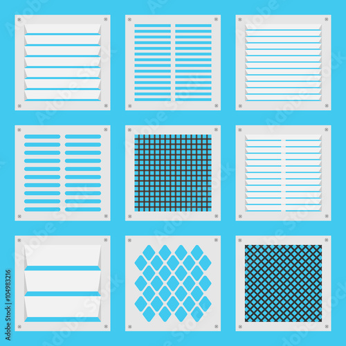square ventilation shutters