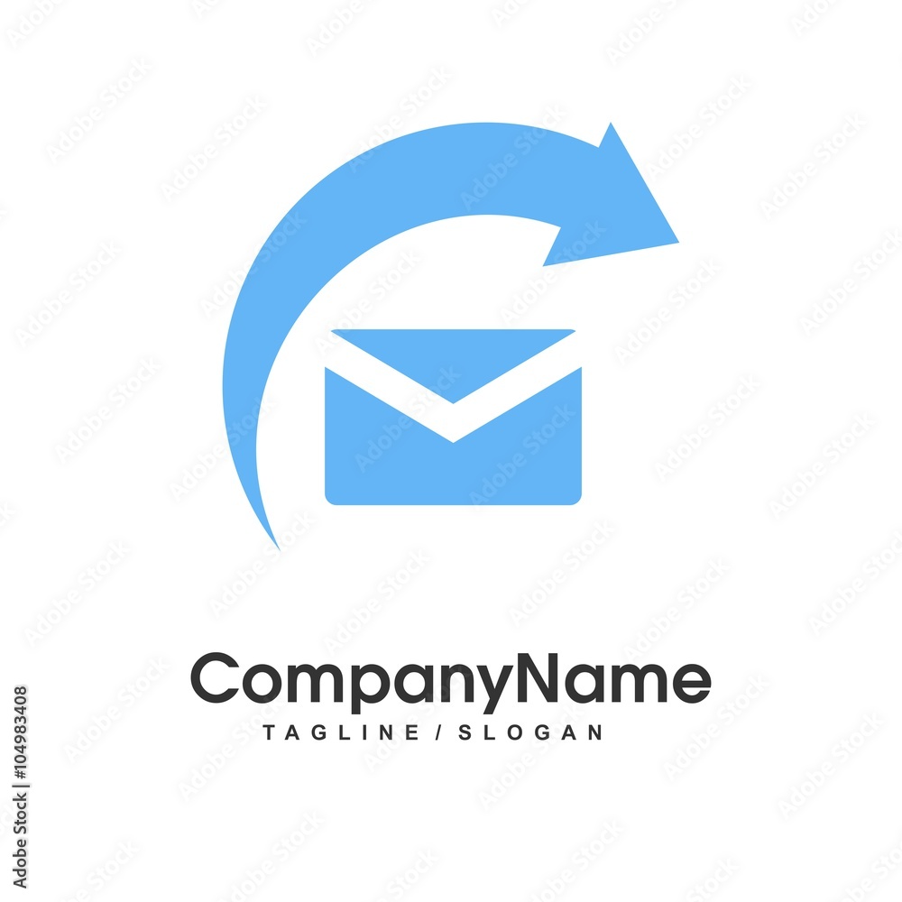Fototapeta premium Mail vector logo icon