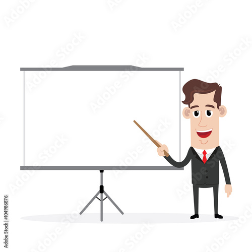 Businessman giving a presentation