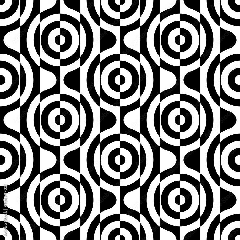 Seamless Curved Shape Pattern Seamless Curved Shape Pattern