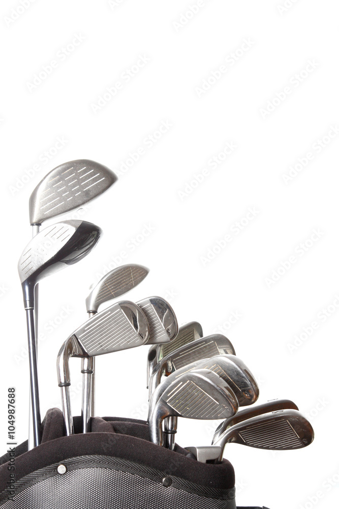 Fototapeta premium golf clubs isolated on white background