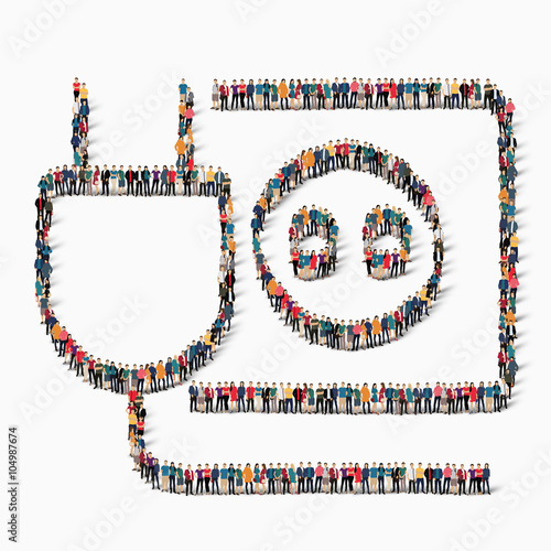 people  outlet electricity icon