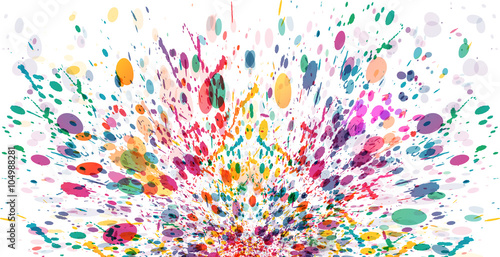 Abstract color splash banner, background design.