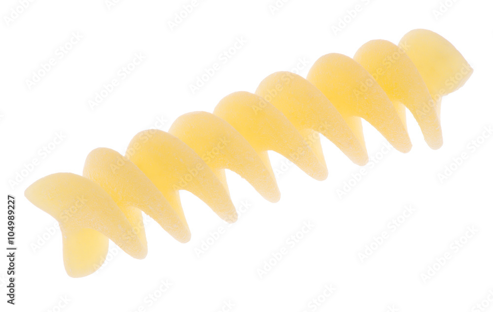 curled isolated yellow piece of macaroni curled isolated yellow piece of macaroni