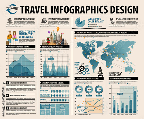 travel. set elements of infographic. vector illustration