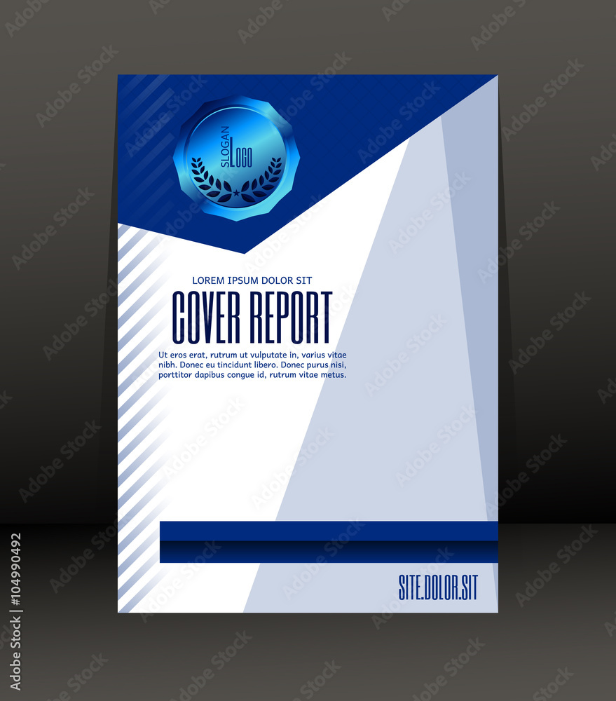 Obraz premium Template Design for Cover Report. Flyer. Poster in A4 size.