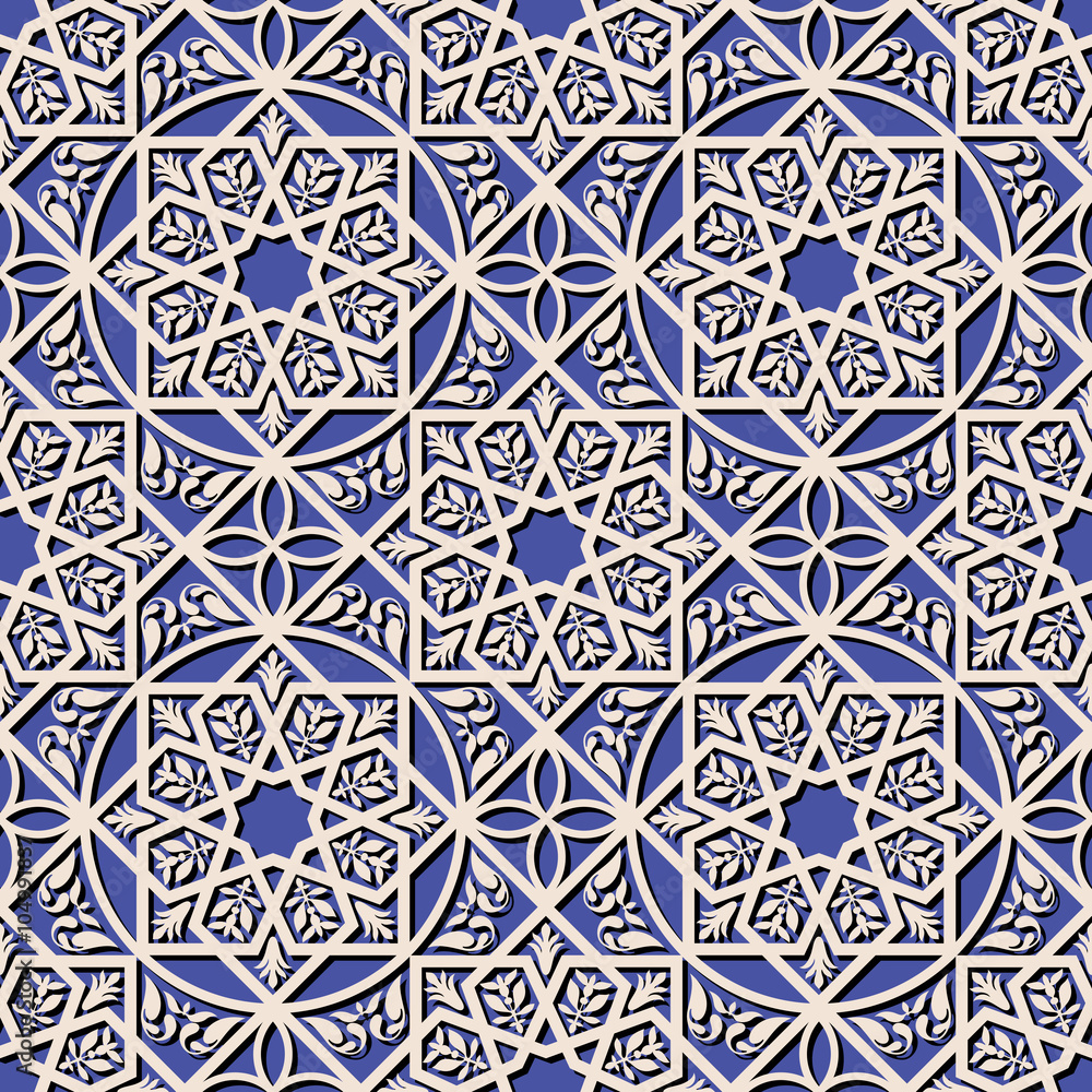 Vintage arabic and islamic background, ethnic style ornaments