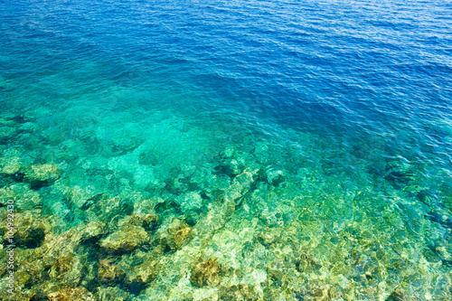 Fototapeta Naklejka Na Ścianę i Meble -  Sea Ocean Blue Water Clear Background