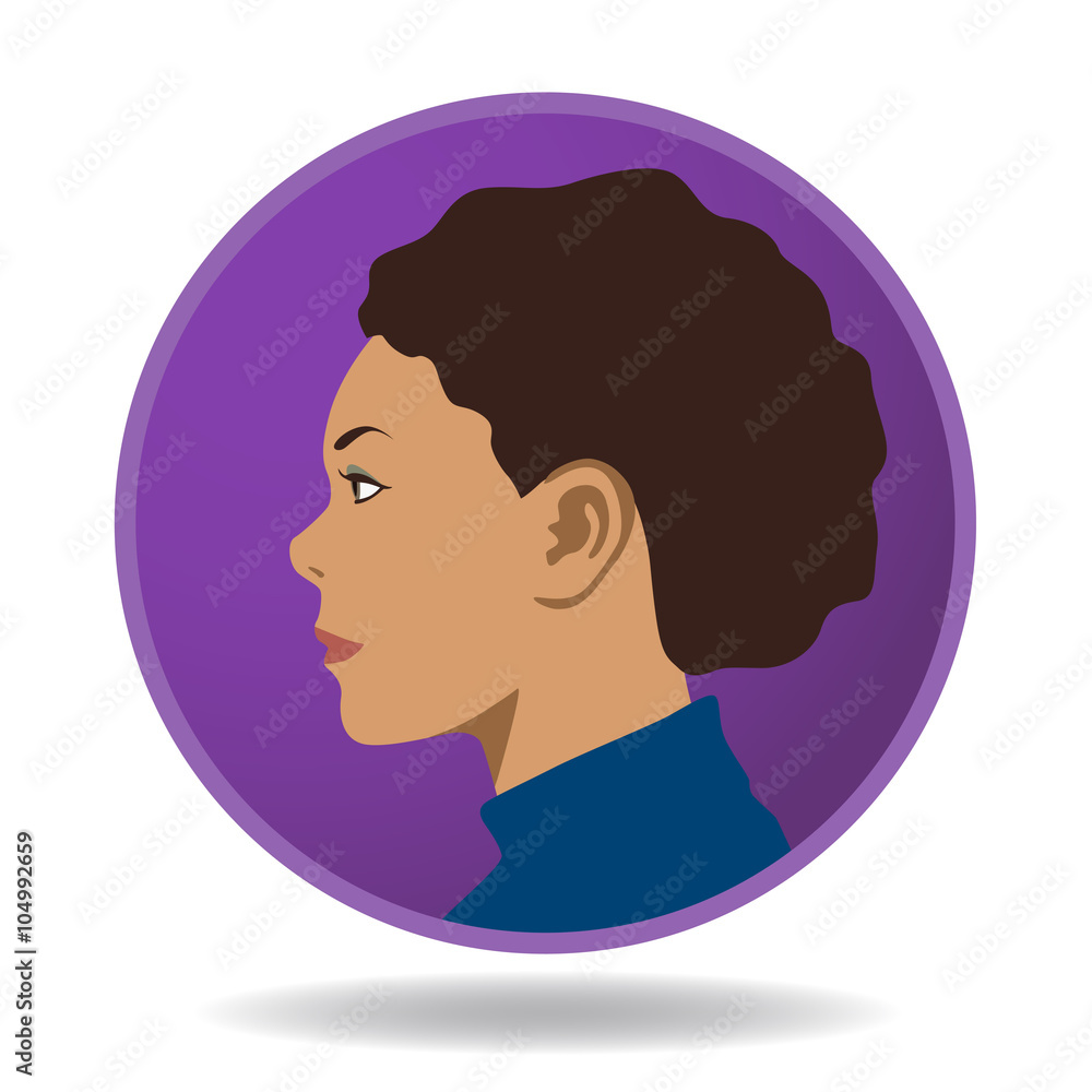 woman profile icon, face as seen from the side, avatar, vector illustration woman profile icon, face as seen from the side, avatar, vector illustration