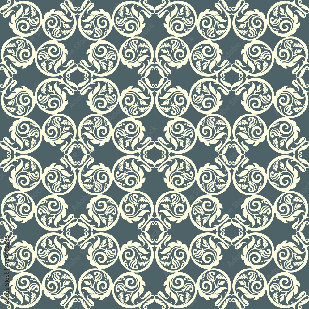 Vintage creative background with rich, old style, artistic swirl