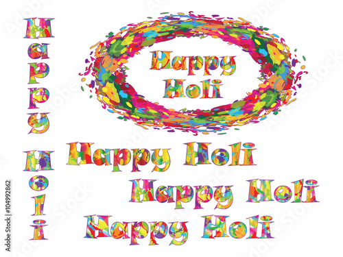 Abstract for Happy Holi colorful background.