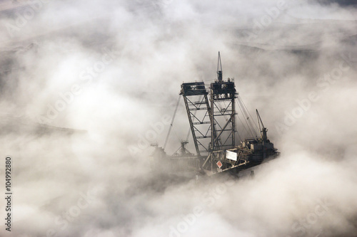 Mining machine mist photo