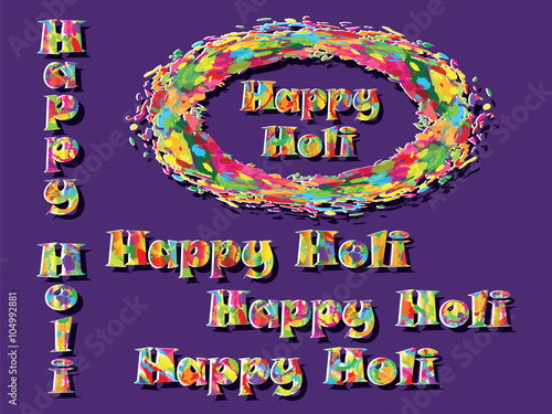 Abstract for Happy Holi colorful background.