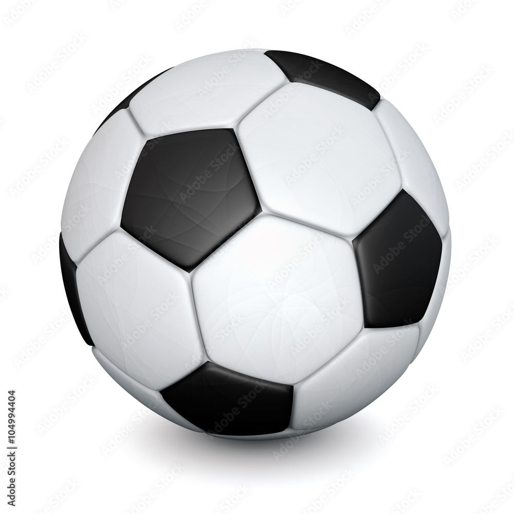 Soccer ball with shadows isolated on white background. Soccer ball with shadows isolated on white background.