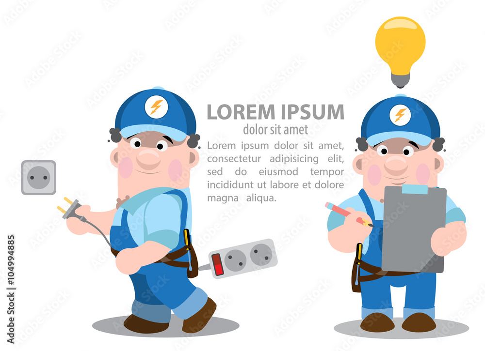 Infographics electrician, energetics