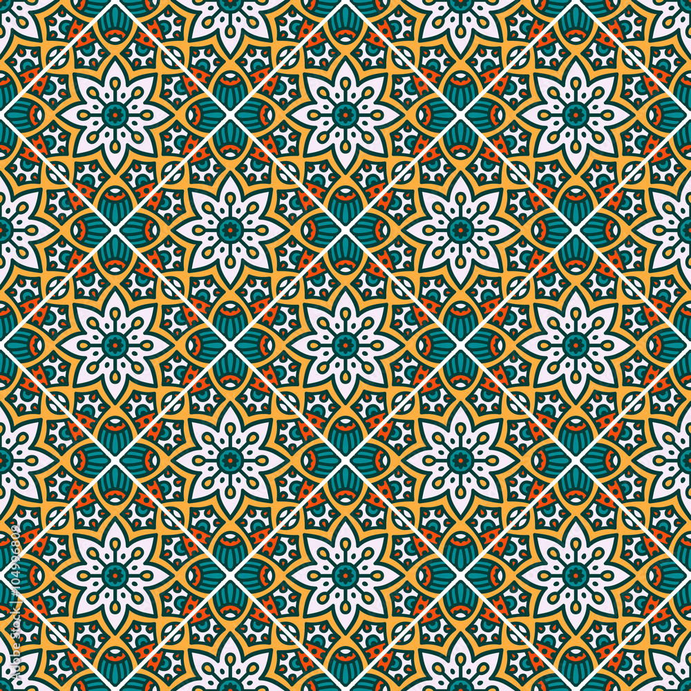 Ethnic floral seamless pattern Ethnic floral seamless pattern