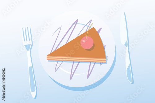 Light supper. Vector Illustration