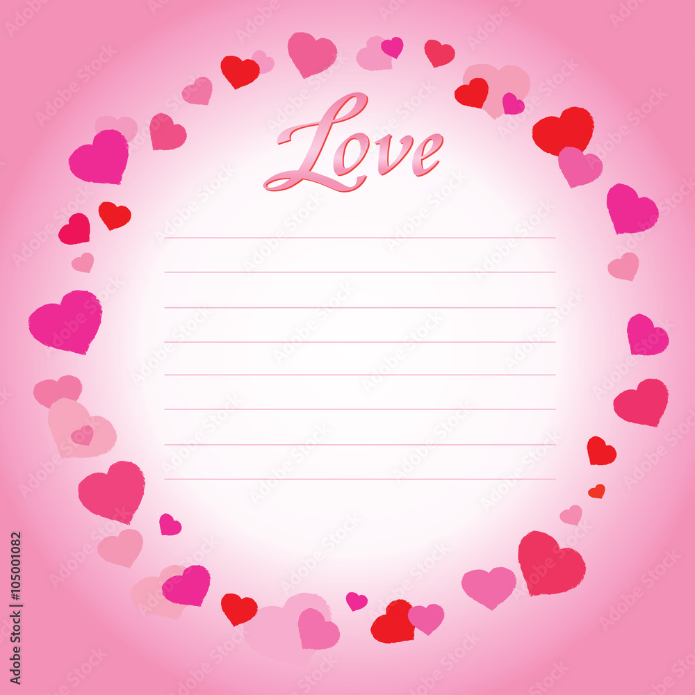 love postcard with heart vector love postcard with heart vector
