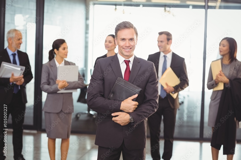 Business team with document and organizer Business team with document and organizer
