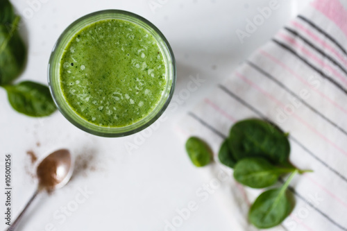 Green smoothie in the glass