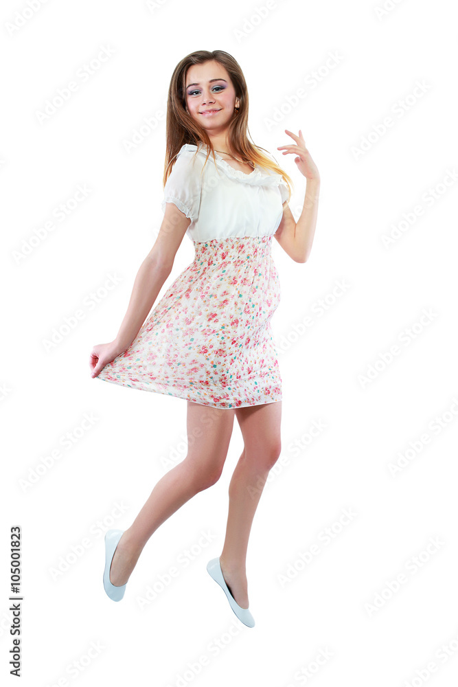 Fototapeta premium woman jumping