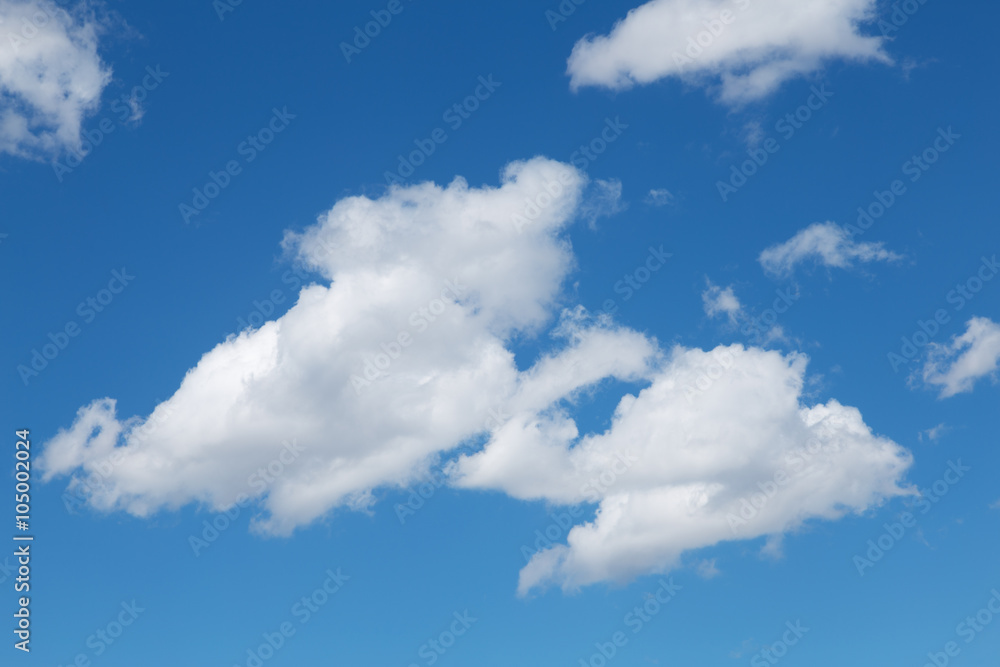 Fototapeta premium white clouds in blue sky in summer day in new zealand