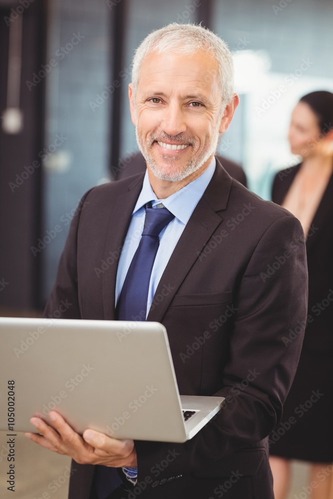 Businessman using laptop in office Businessman using laptop in office