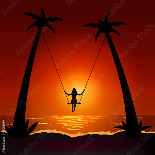 Sunset on the beach