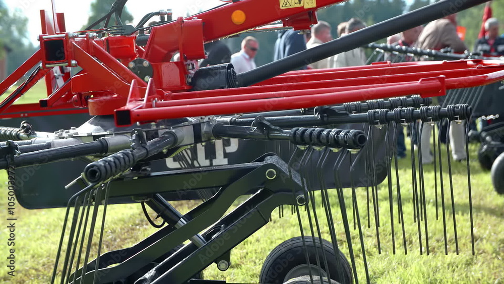 Brand new grass reverser is standing on lawn Brand new grass reverser is standing on lawn