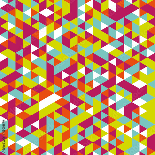 Vector background of different color triangles