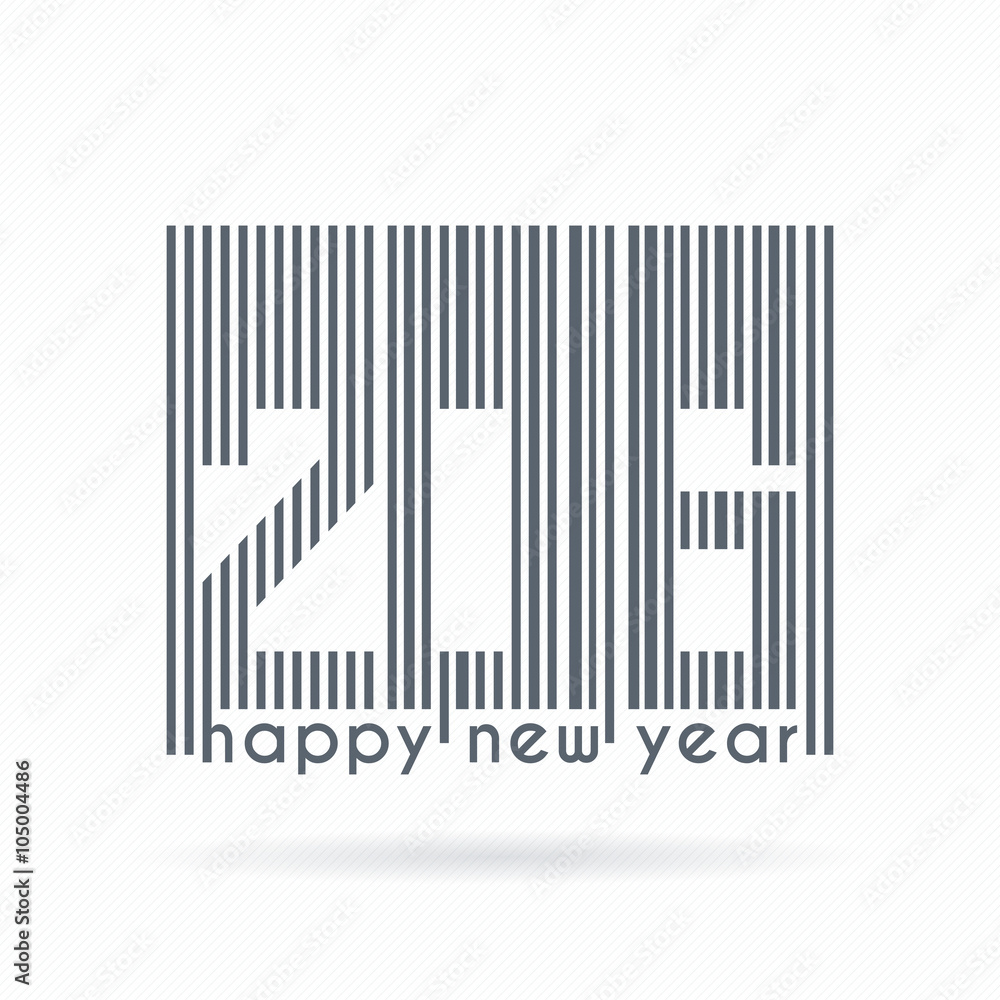 Vector label to the new 2016 as barcode Vector label to the new 2016 as barcode