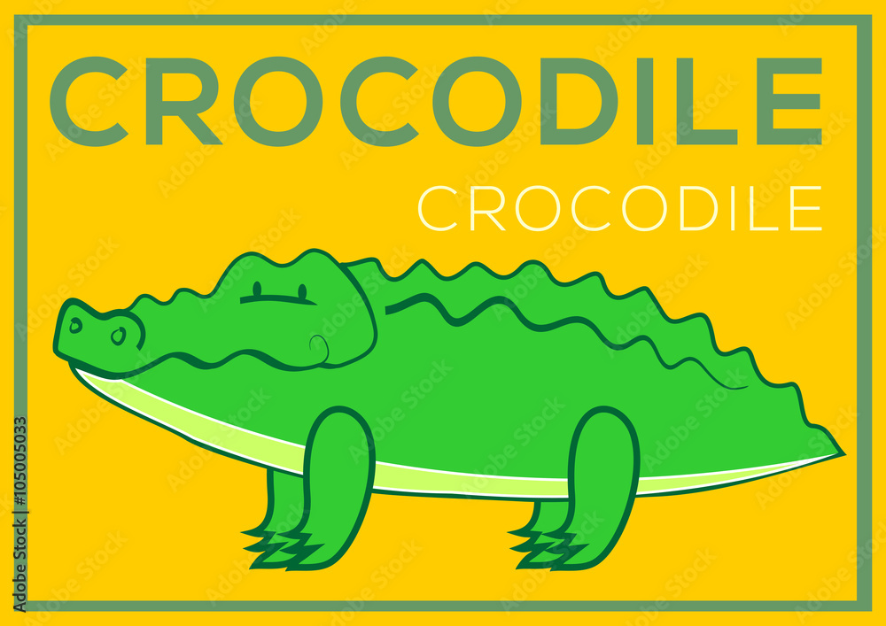 Fototapeta premium Green Crocodile