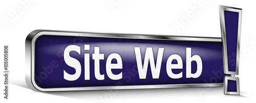Site Web sur panneau violet