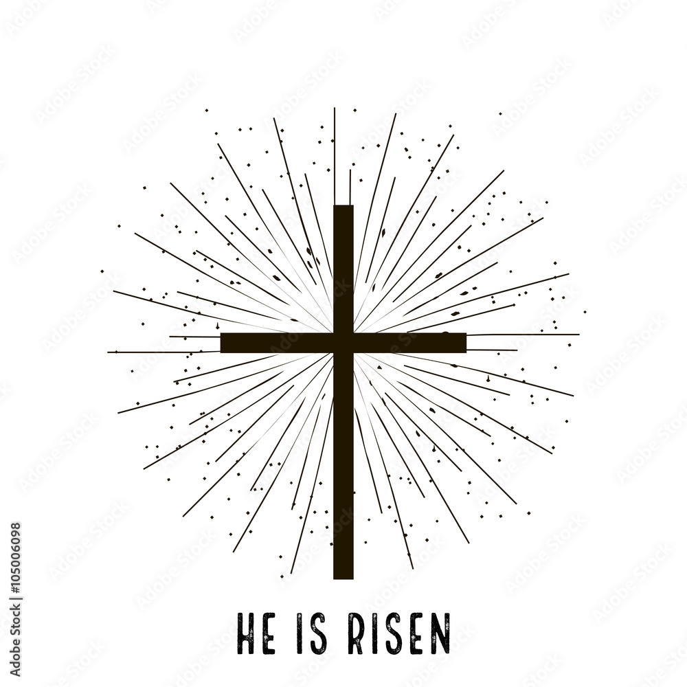 Obraz premium Christ is risen stylish design vector illustration