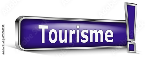 Tourisme sur panneau bleu