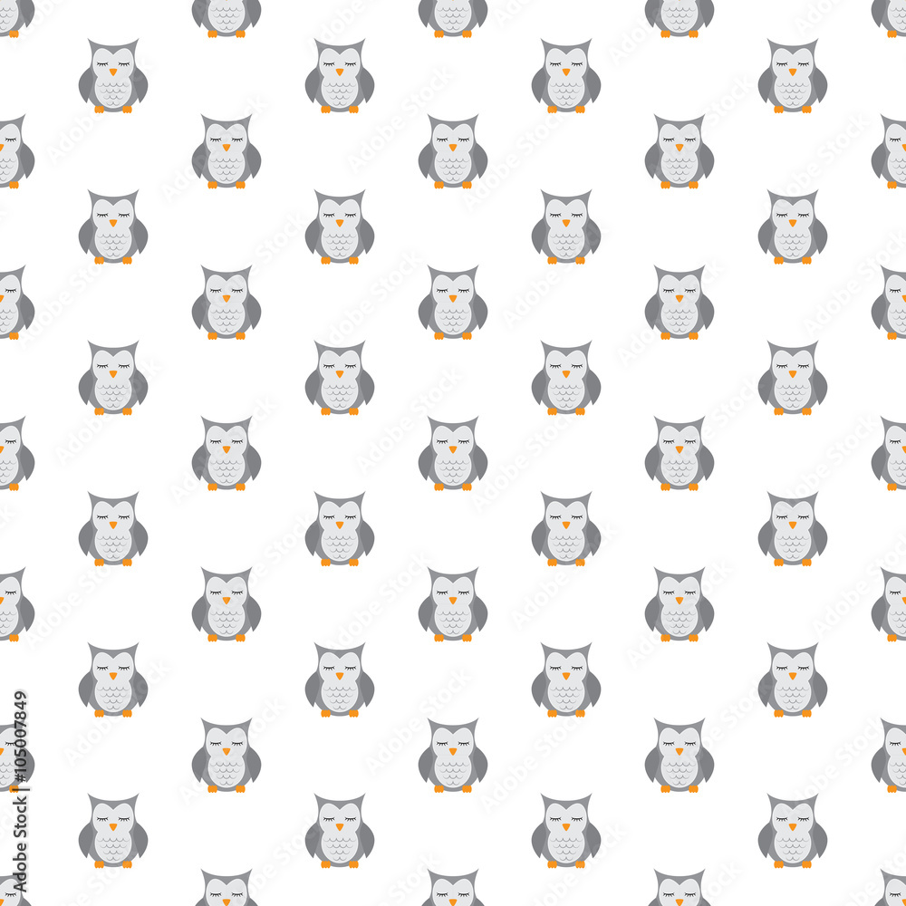 Owls cute pattern.