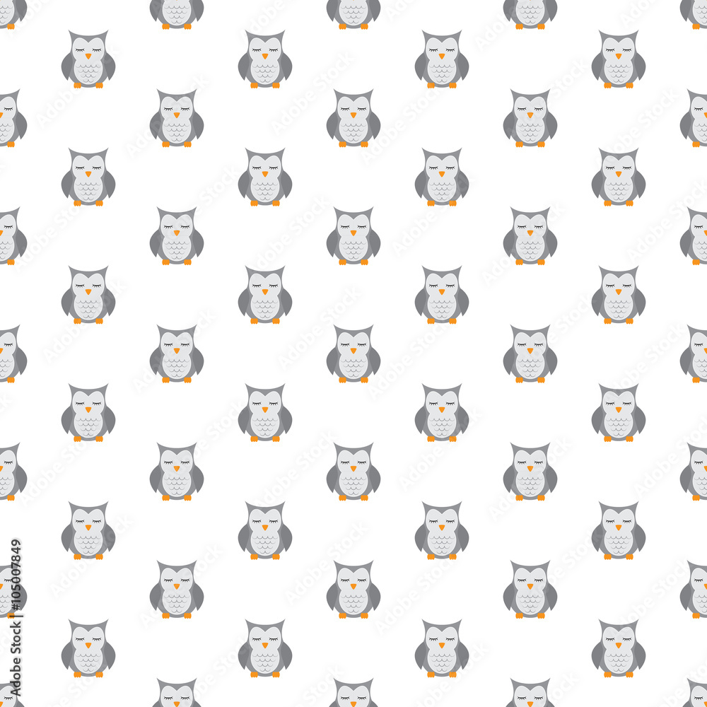 Owls cute pattern. Owls cute pattern.