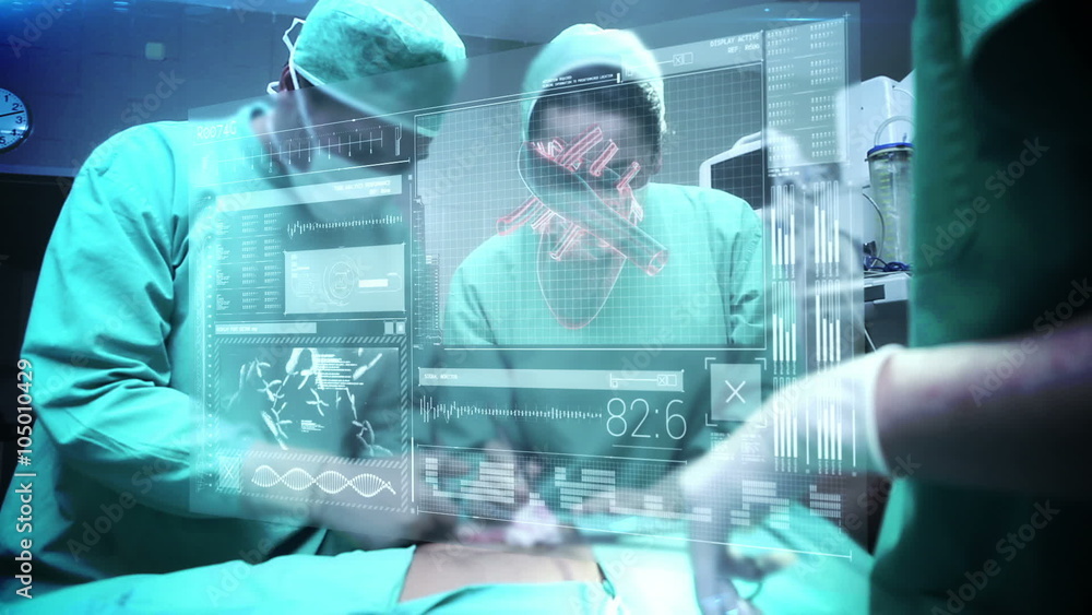 Doctors using latest technology Doctors using latest technology