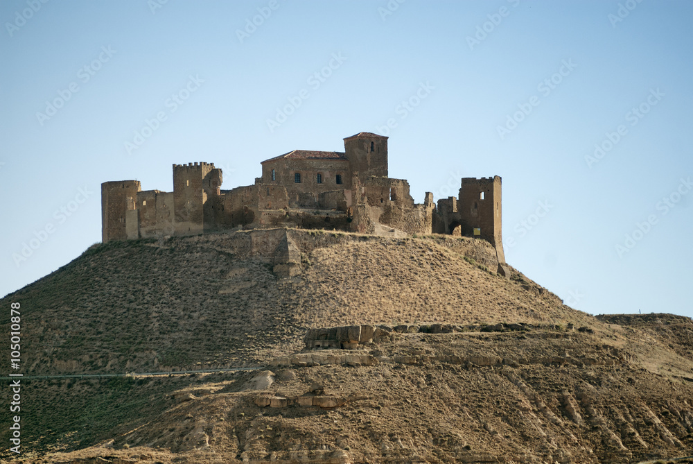 Ruins of fortress near Huesca (Aragon)