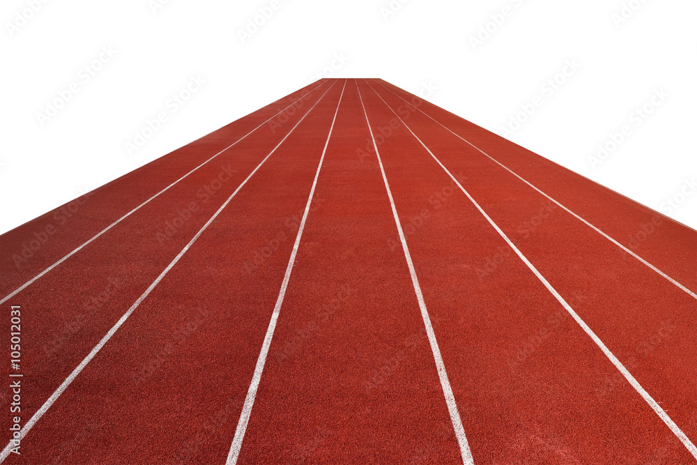 Running Track athletics isolate on white background